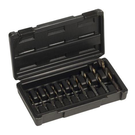 10 PIECE DRILL & TAP COMBO SET (COARSE SIZES, FINE SIZES NC/NF)